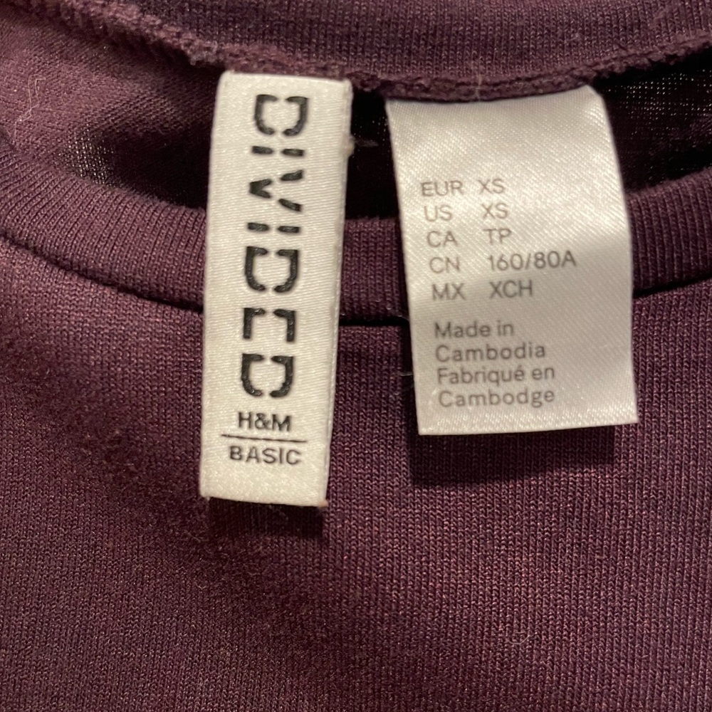 Divided H&M plum mini dress size XS - Picture 2 of 7